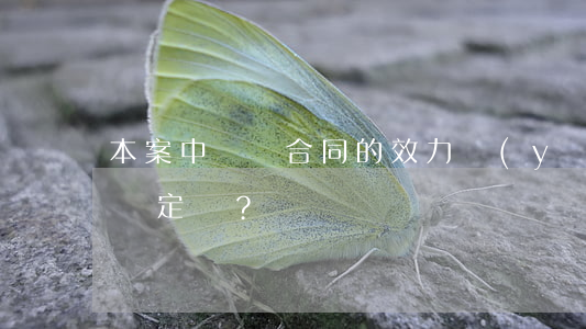 本案中“陰陽合同”的效力應(yīng)如何認定？
